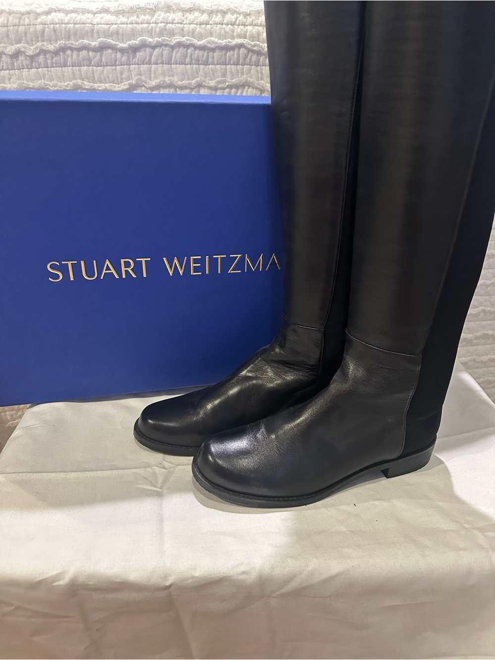Stuart Weitzman Over the Knee Reddy Boots Black Size 7